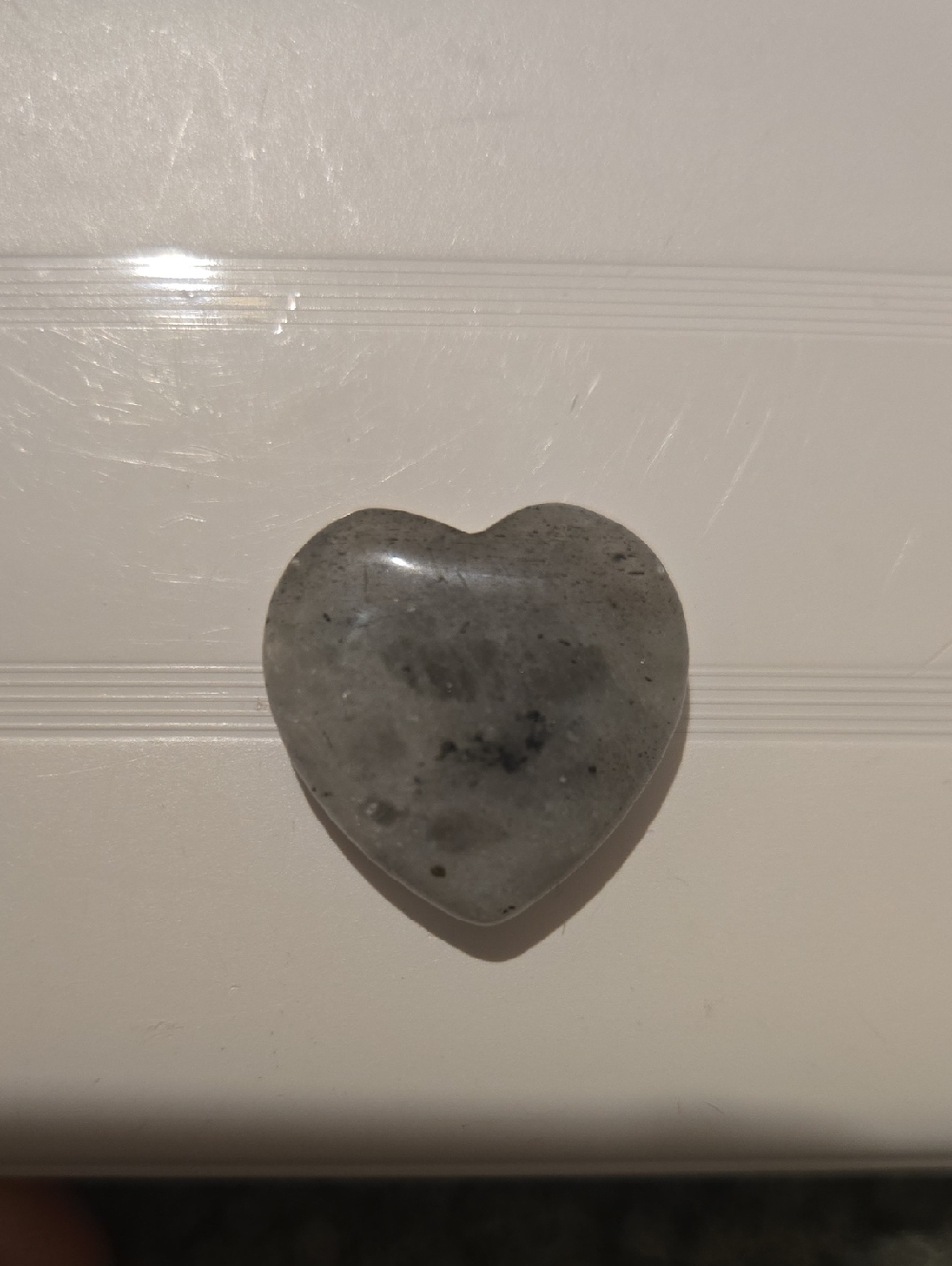 Polished Pectolite Heart Stone